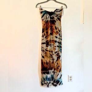 Strapless mesh tie dye Zara maxi dress - small - NWT